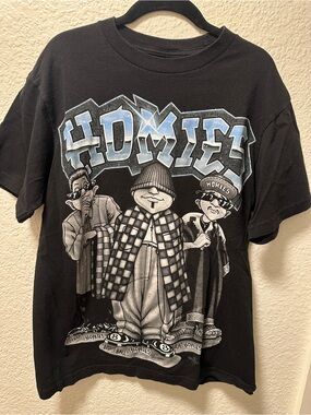 Vintage Homies Shirt Mens Medium Black Skate Gonzales Mexico Art Chicano Y2K